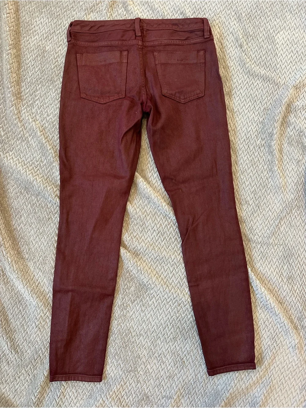 Banana Republic Size 27 Burgundy Skinny Jeans Wine Red Stretch Denim